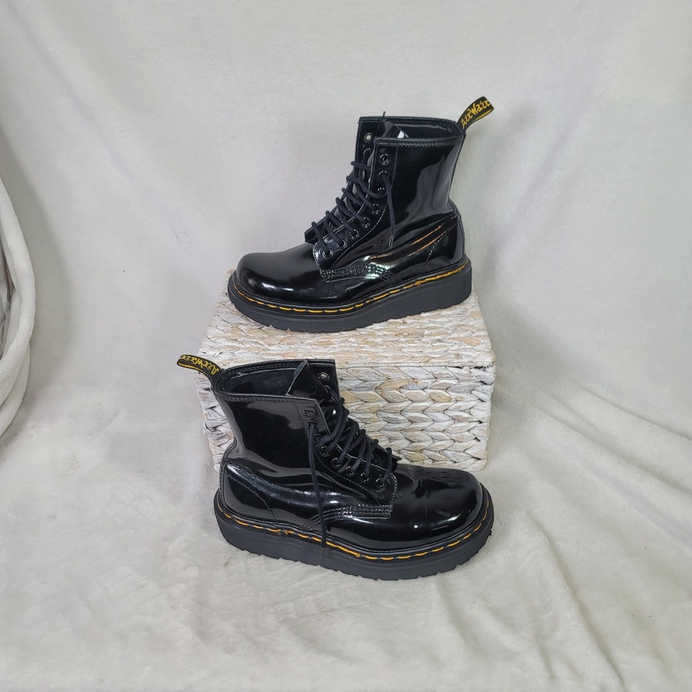 Dr Martens Jadon Patent Leather Y2K Grunge Boots Goth Punk Platform Size 7 Women